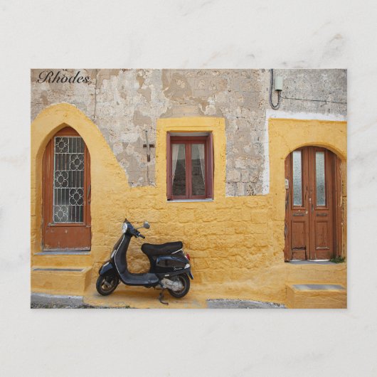 Rhodes Scooter Postkarte (Vorderseite)
