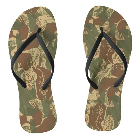 Rhodesian BrushstrokeSlops (drehen Sie Reinfälle) Badesandalen (Fußbett)