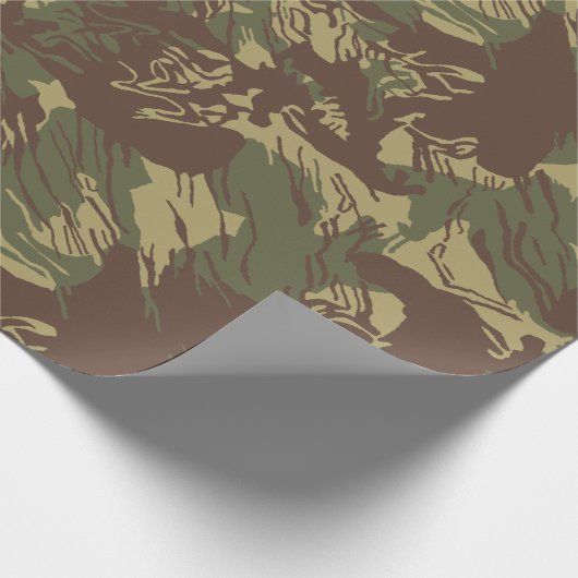 Rhodesian CAMOUFLAGE Wrapping Paper Geschenkpapier (Ecke)