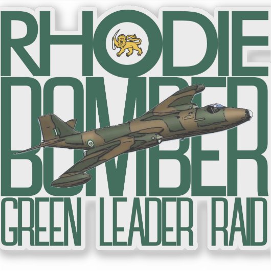RHODESIAN CANBERRA BOMBER AUFKLEBER (Vorderseite)