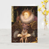 Rhodesian Ridgeback 1 - Königin Karte (Gelbe Blume)