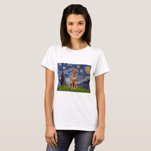 Rhodesian Ridgeback 1 - Starry Night T-Shirt (Vorne ganz)