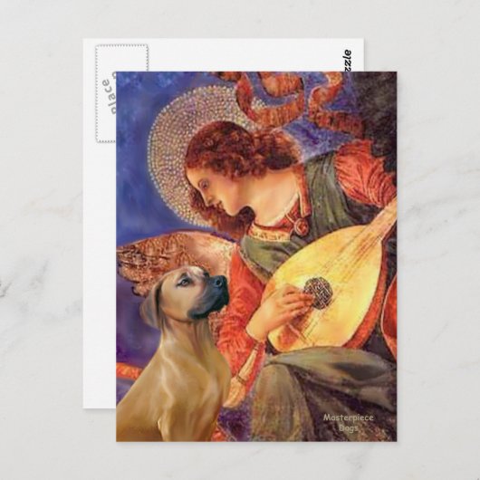 Rhodesian Ridgeback 2 - Mandolin Angel Postkarte (Vorne/Hinten)