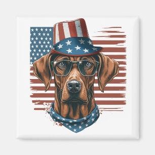 Rhodesian Ridgeback 4. Juli Patriotic Magnet