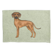 Rhodesian Ridgeback African Lion Dog Breed Green Kissenbezug (Vorderseite-Links)