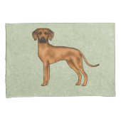 Rhodesian Ridgeback African Lion Dog Breed Green Kissenbezug (Vorderseite-Rechts)