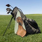 Rhodesian Ridgeback African Lion Dog Head Green Golfhandtuch (Gras)