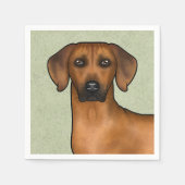 Rhodesian Ridgeback African Lion Dog Head Green Serviette (Vorderseite)