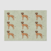Rhodesian Ridgeback African Lion Dog Pattern Green Seidenpapier (Vorderseite)