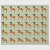Rhodesian Ridgeback Afrikanischer Löwenhund Muster Geschenkpapier (Flach)