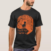 Rhodesian Ridgeback An and Moon Halloween Dog Love T-Shirt (Vorderseite)