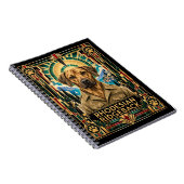 Rhodesian Ridgeback, Art Deco Hund Notizblock (Rechte Seite)