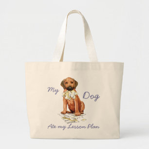 Rhodesian Ridgeback Ate Lesson Grosses Tote Bag Jumbo Stoffbeutel
