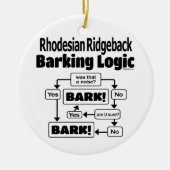 Rhodesian Ridgeback Barking Logic Keramik Ornament (Vorne)