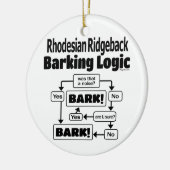 Rhodesian Ridgeback Barking Logic Keramik Ornament (Links)