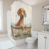 Rhodesian Ridgeback Bathtub Wasserfarbener Hund Ku Duschvorhang (Beispiel)