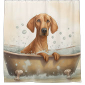 Rhodesian Ridgeback Bathtub Wasserfarbener Hund Ku Duschvorhang (Vorderseite)