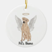 Rhodesian Ridgeback Beileid Memorial Keramik Ornament (Vorne)