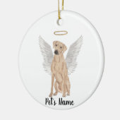 Rhodesian Ridgeback Beileid Memorial Keramik Ornament (Links)