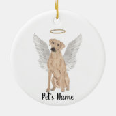 Rhodesian Ridgeback Beileid Memorial Keramik Ornament (Hinten)