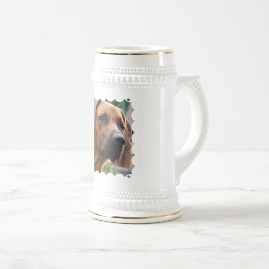 Rhodesian Ridgeback Bier Stein Bierglas (VorderseiteRechts)