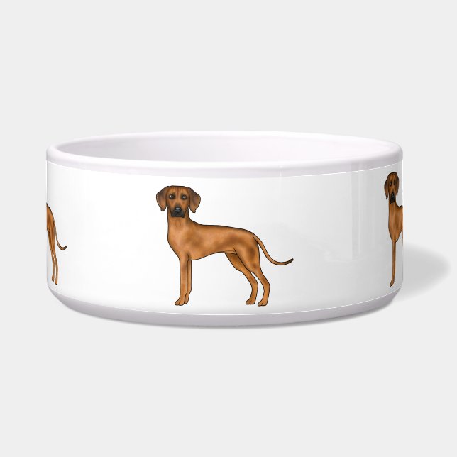 Rhodesian Ridgeback Brown African Lion Dog Design Napf (Vorderseite)