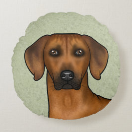 Rhodesian Ridgeback Brown African Lion Dog Head Rundes Kissen
