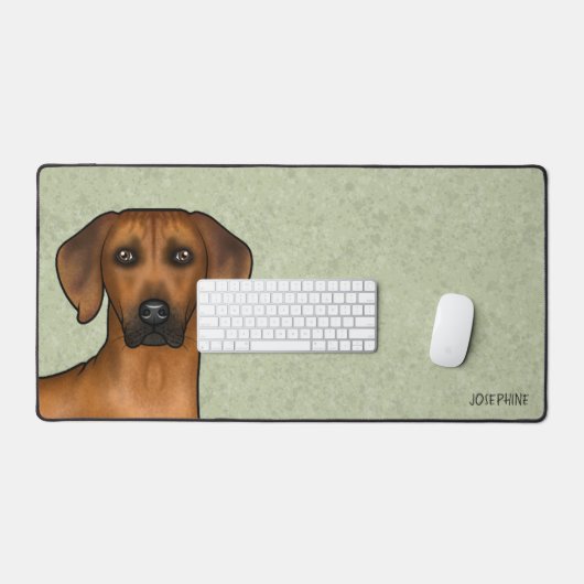 Rhodesian Ridgeback Brown African Lion Dog Head Schreibtischunterlage (Tastatur & Maus)