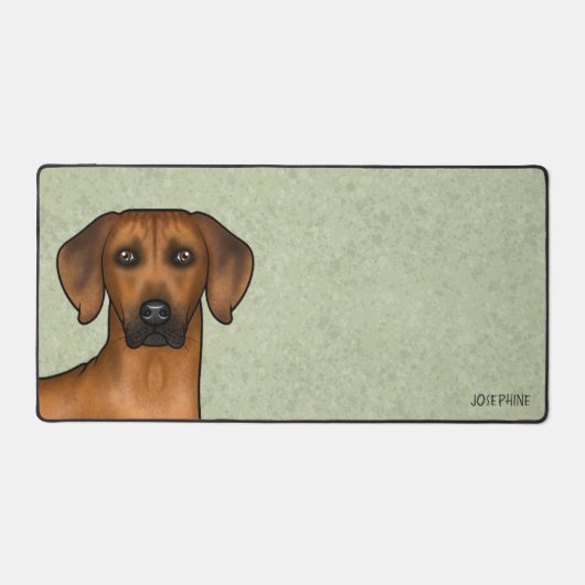 Rhodesian Ridgeback Brown African Lion Dog Head Schreibtischunterlage (Vorderseite)
