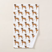 Rhodesian Ridgeback Brown African Lion Dog Pattern Badhandtuch Set (Handtuch)