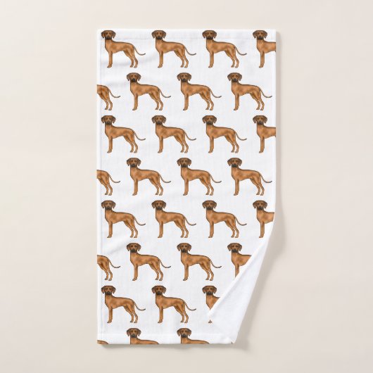 Rhodesian Ridgeback Brown African Lion Dog Pattern Badhandtuch Set (Handtuch)