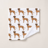 Rhodesian Ridgeback Brown African Lion Dog Pattern Badhandtuch Set (Waschlappen)
