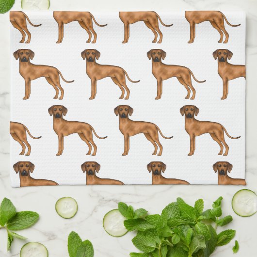 Rhodesian Ridgeback Brown African Lion Dog Pattern Geschirrtuch (Gefaltet)
