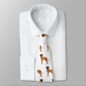 Rhodesian Ridgeback Brown African Lion Dog Pattern Krawatte (Gebunden)