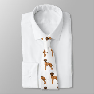 Rhodesian Ridgeback Brown African Lion Dog Pattern Krawatte
