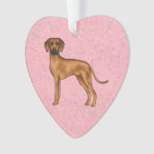 Rhodesian Ridgeback Brown African Lion Dog Pink Ornament (Vorderseite)