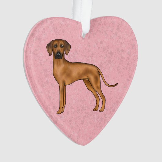 Rhodesian Ridgeback Brown African Lion Dog Pink Ornament (Vorderseite)