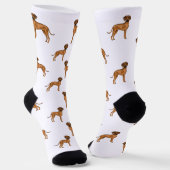 Rhodesian Ridgeback Brown Cartoon Lion Dog Pattern Socken (Gewinkelt)