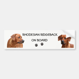 Rhodesian Ridgeback bumpersticker Autoaufkleber
