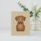 Rhodesian Ridgeback Cartoon Postkarte (Stehend Vorderseite)