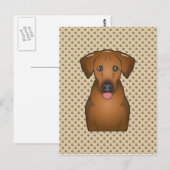 Rhodesian Ridgeback Cartoon Postkarte (Vorne/Hinten)