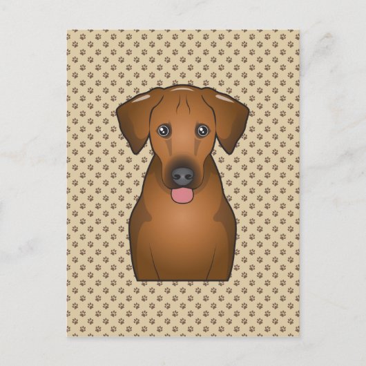 Rhodesian Ridgeback Cartoon Postkarte (Vorderseite)