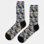 Rhodesian Ridgeback Christmas Boat Holiday Socken (Linkes Detail)