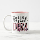 Rhodesian Ridgeback DIVA Zweifarbige Tasse (Links)