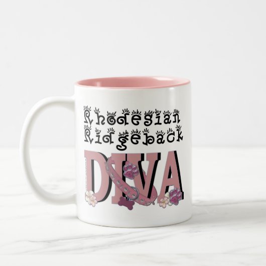 Rhodesian Ridgeback DIVA Zweifarbige Tasse (Links)
