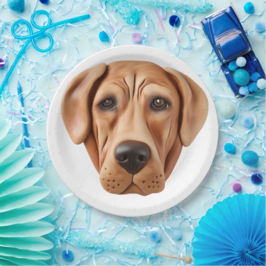 Rhodesian Ridgeback Dog 3D Inspiriert Pappteller (Party)