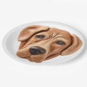 Rhodesian Ridgeback Dog 3D Inspiriert Pappteller (Schrägansicht)