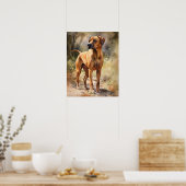 Rhodesian Ridgeback Dog Art Print Poster (Küche)