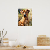 Rhodesian Ridgeback Dog Art Print Poster (Küche)
