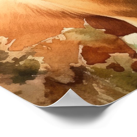 Rhodesian Ridgeback Dog Art Print Poster (Ecke)